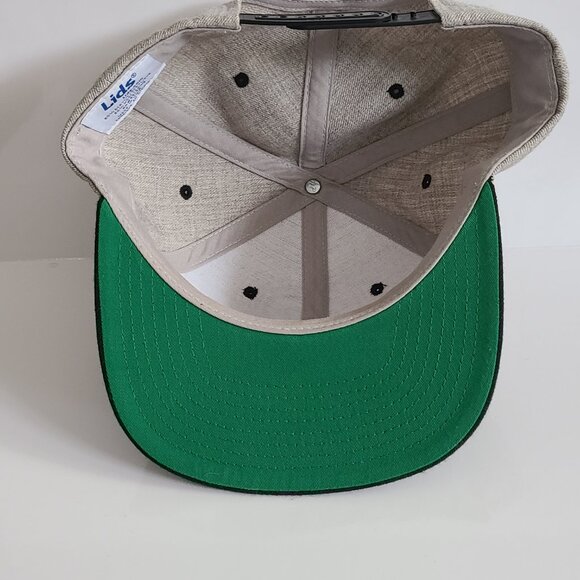 Lids Snapback Hat Gray & Black Flat Brim Baseball Cap - Picture 5 of 7
